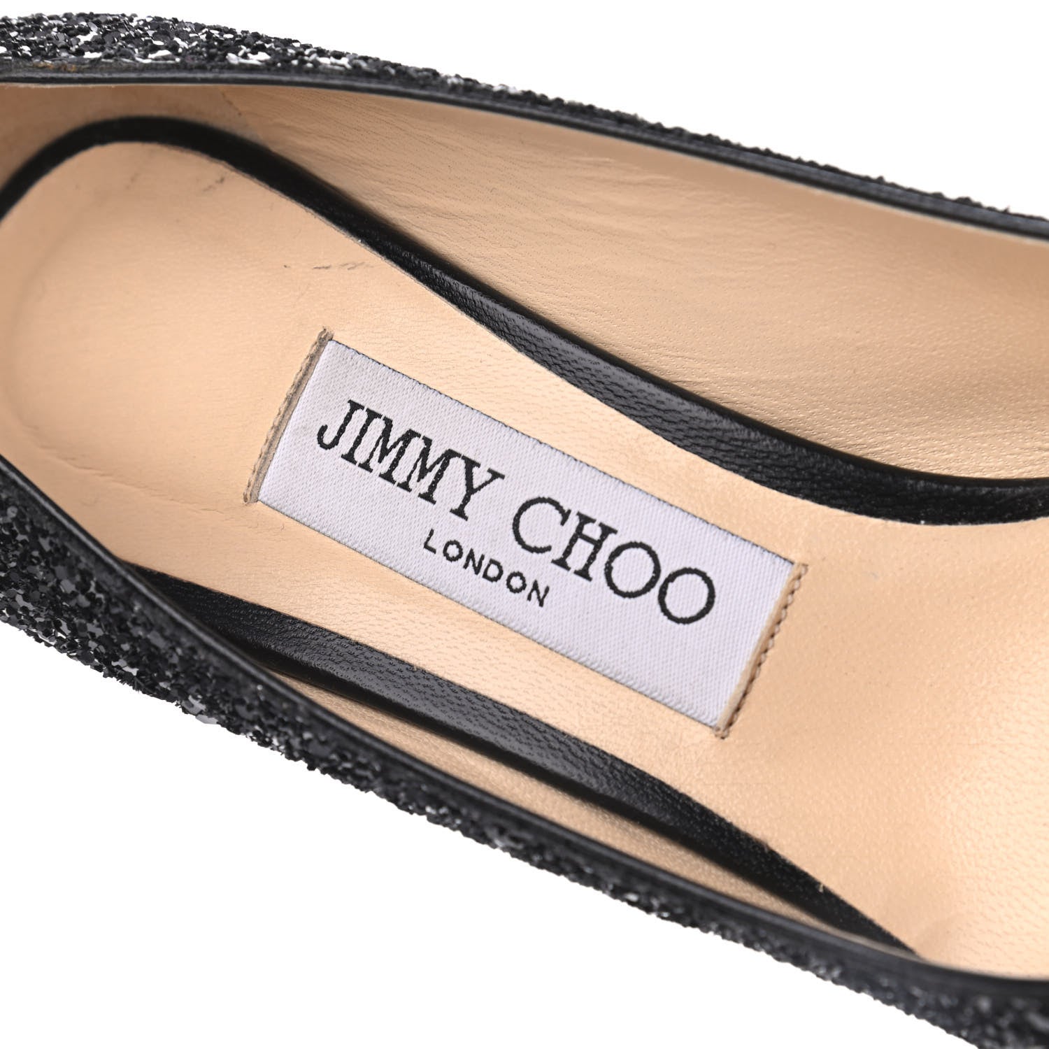 Jimmy Choo Coarse Glitter Pointy Toe Romy 85 Pumps 37 Black 6 of 18