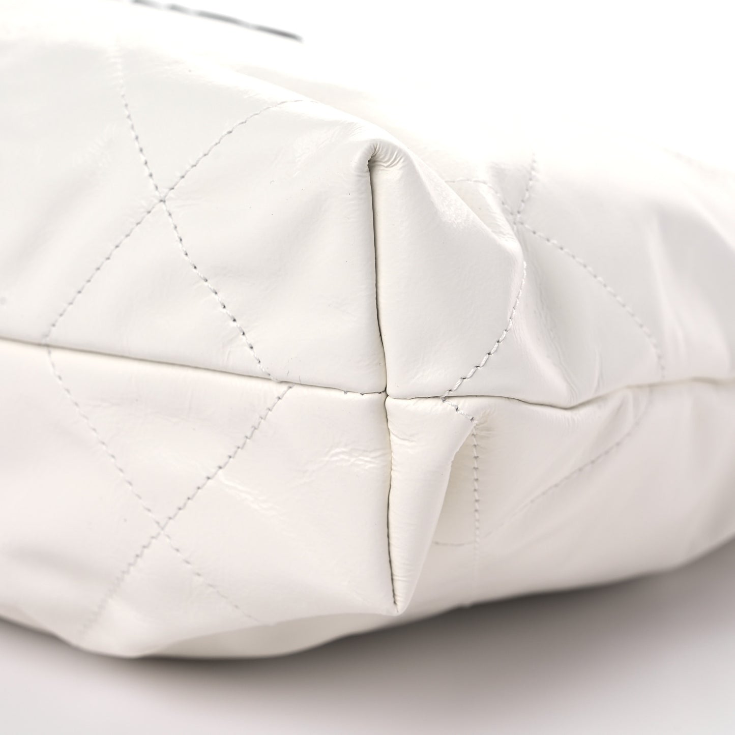 Calfskin Quilted Small Chanel 22 White
