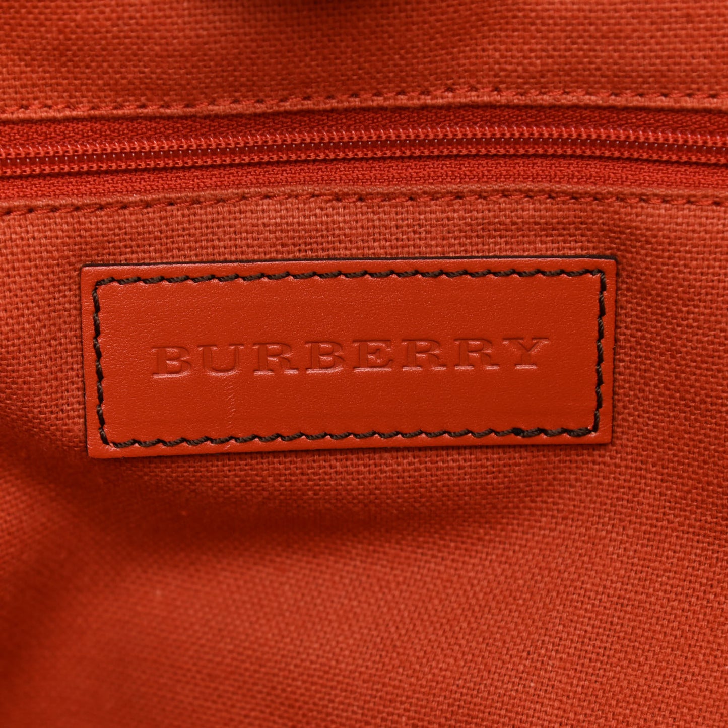 Haymarket Check Small Brogue Tassel Tote Bright Russet
