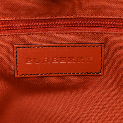 Burberry Haymarket Check Small Brogue Tassel Tote Bright Russet 5 of 10