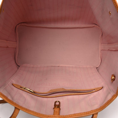 Louis Vuitton Damier Azur Neo Neverfull MM Rose Ballerine 4 of 16