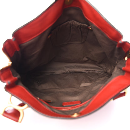 Chloe Calfskin Marcie Size Zip Satchel Plaid Red 4 of 9