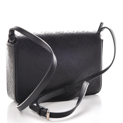 Burberry Calfskin Perforated Logo Hampshire Crossbody Black 3 of 10