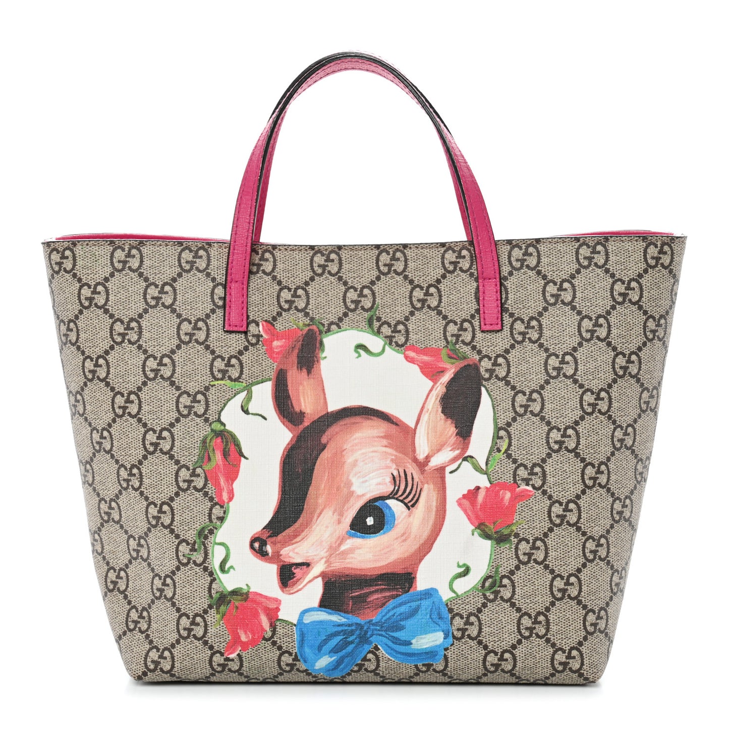 GG Supreme Monogram Childrens Deer Tote Pink