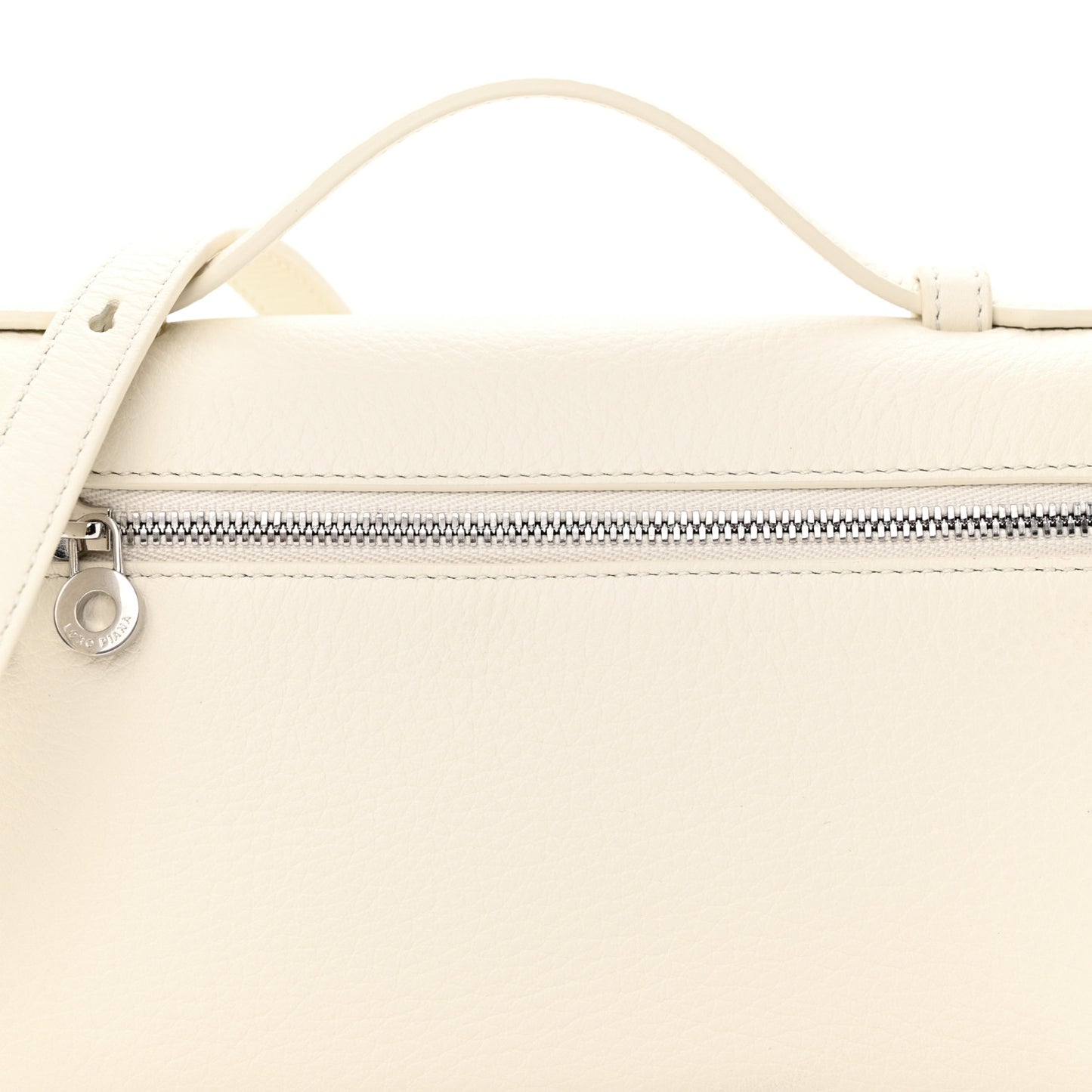 Grained Calfskin L19 Extra Pocket Pouch Whisper White