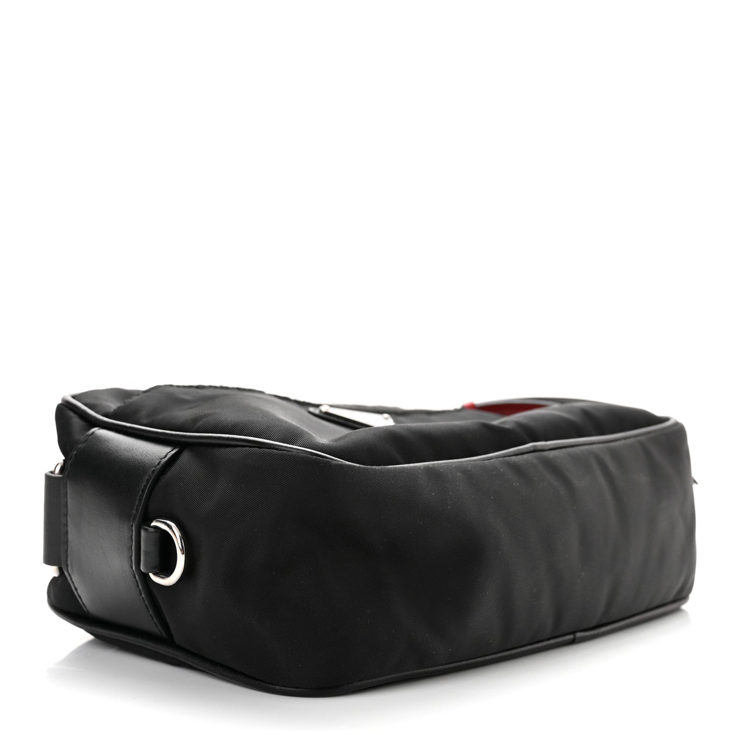 Tessuto Nylon Studded New Vela Shoulder Bag Black Fuoco