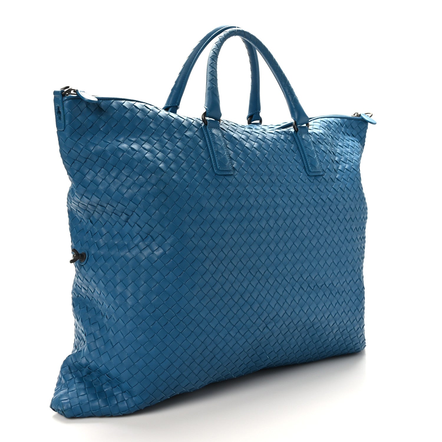 Bottega Veneta Nappa Intrecciato Maxi Convertible Tote Deep Pacific 2 of 7