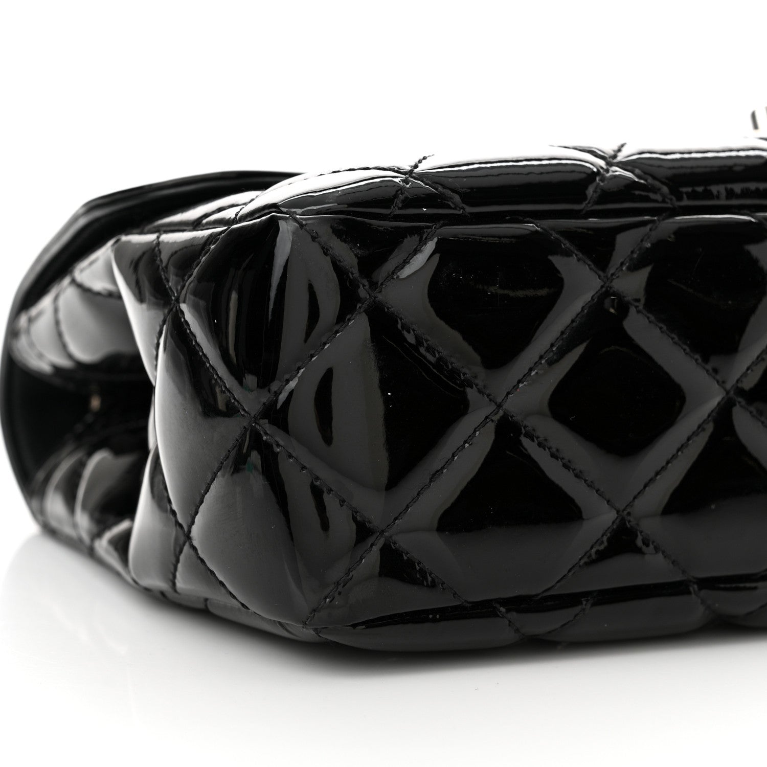 Chanel Patent Quilted Large Coco Shine Flap Black 9 of 13