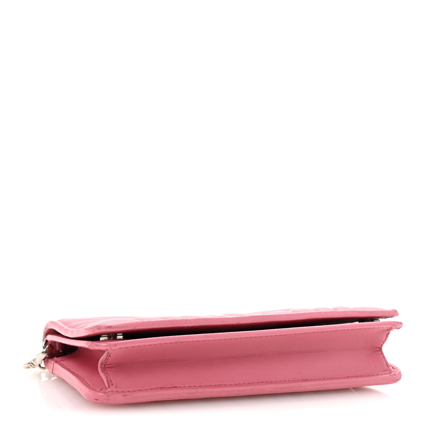 Soft Calfskin Impunture Diagramme Chain Wallet Begonia