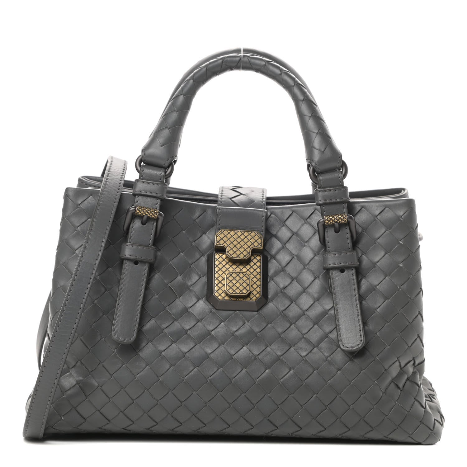 Bottega Veneta Calfskin Intrecciato Mini Roma Grey 1 of 11