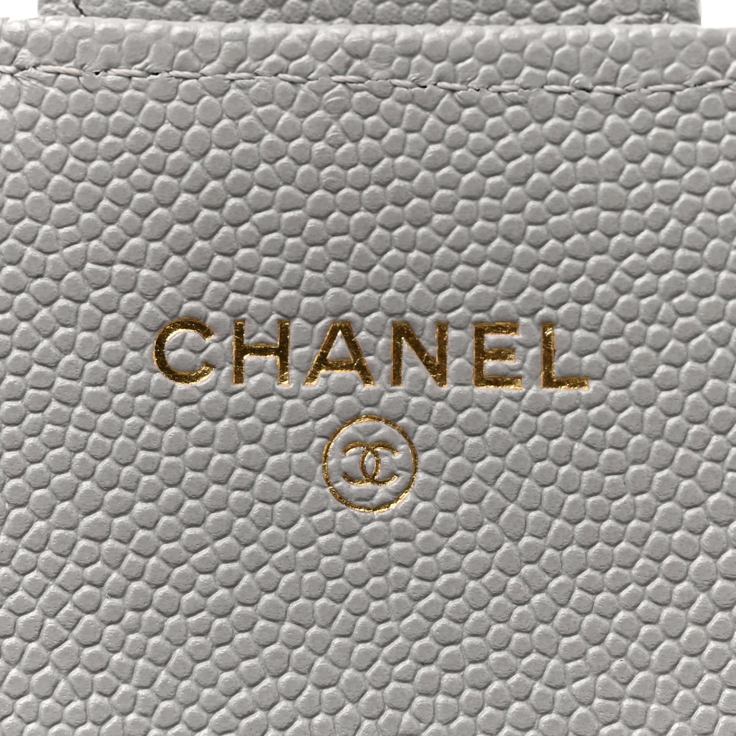 Caviar Quilted Large Gusset Flap Wallet Grey