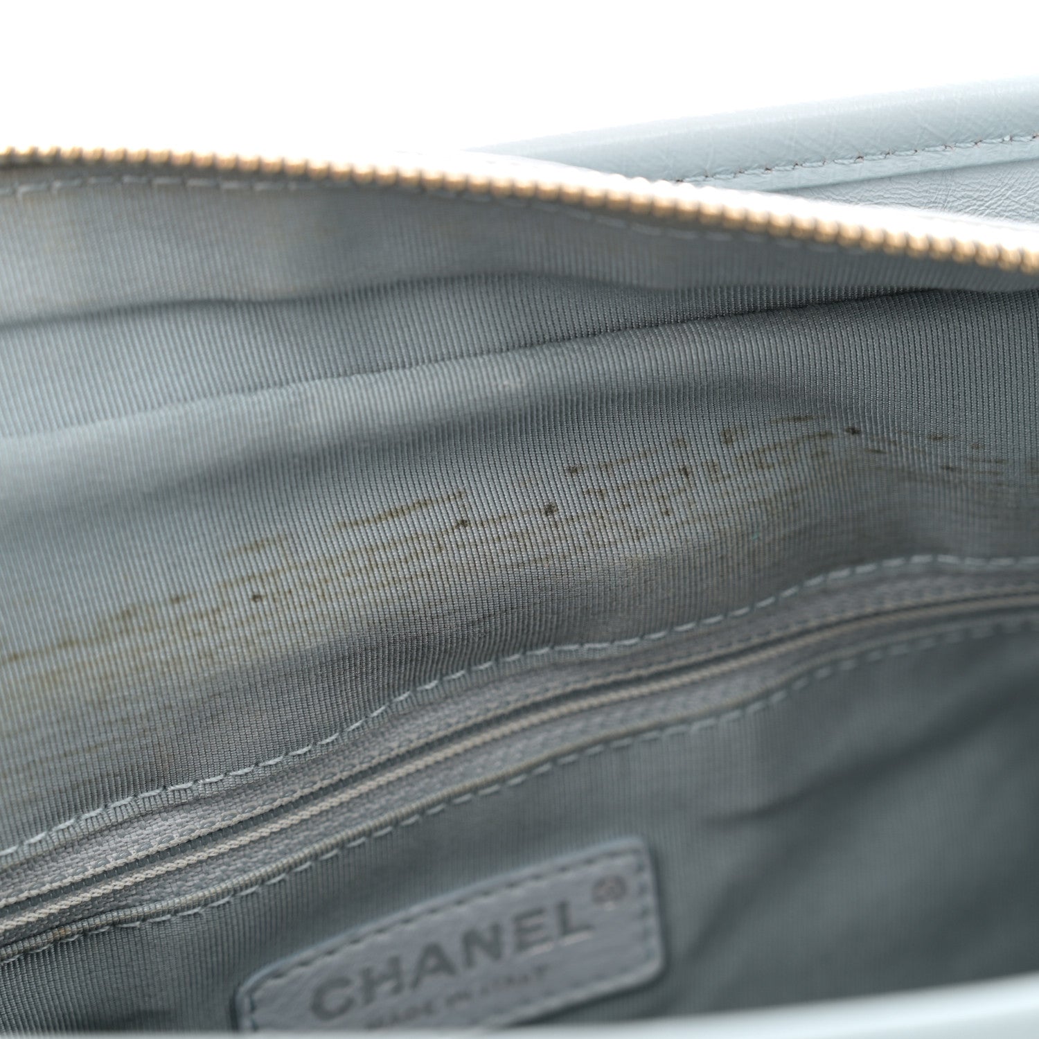 Chanel Aged Calfskin Quilted Medium Gabrielle Hobo Light Blue 12 of 13