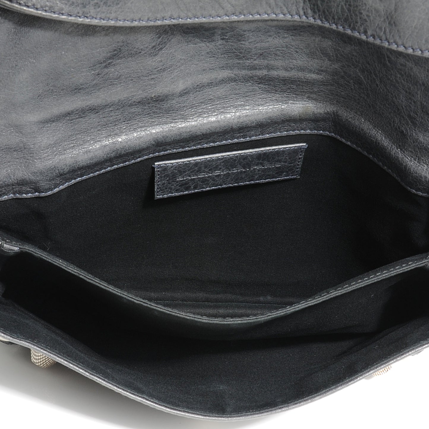 Agneau Giant 21 Silver Hardware Envelope Clutch Anthracite