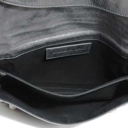 Balenciaga Agneau Giant 21 Silver Hardware Envelope Clutch Anthracite 5 of 8