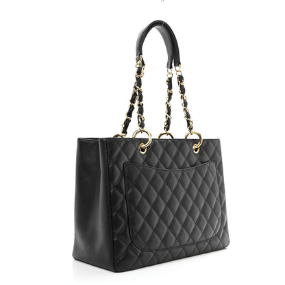 Chanel Caviar Quilted Grand Shopping Tote GST Black 3 of 8