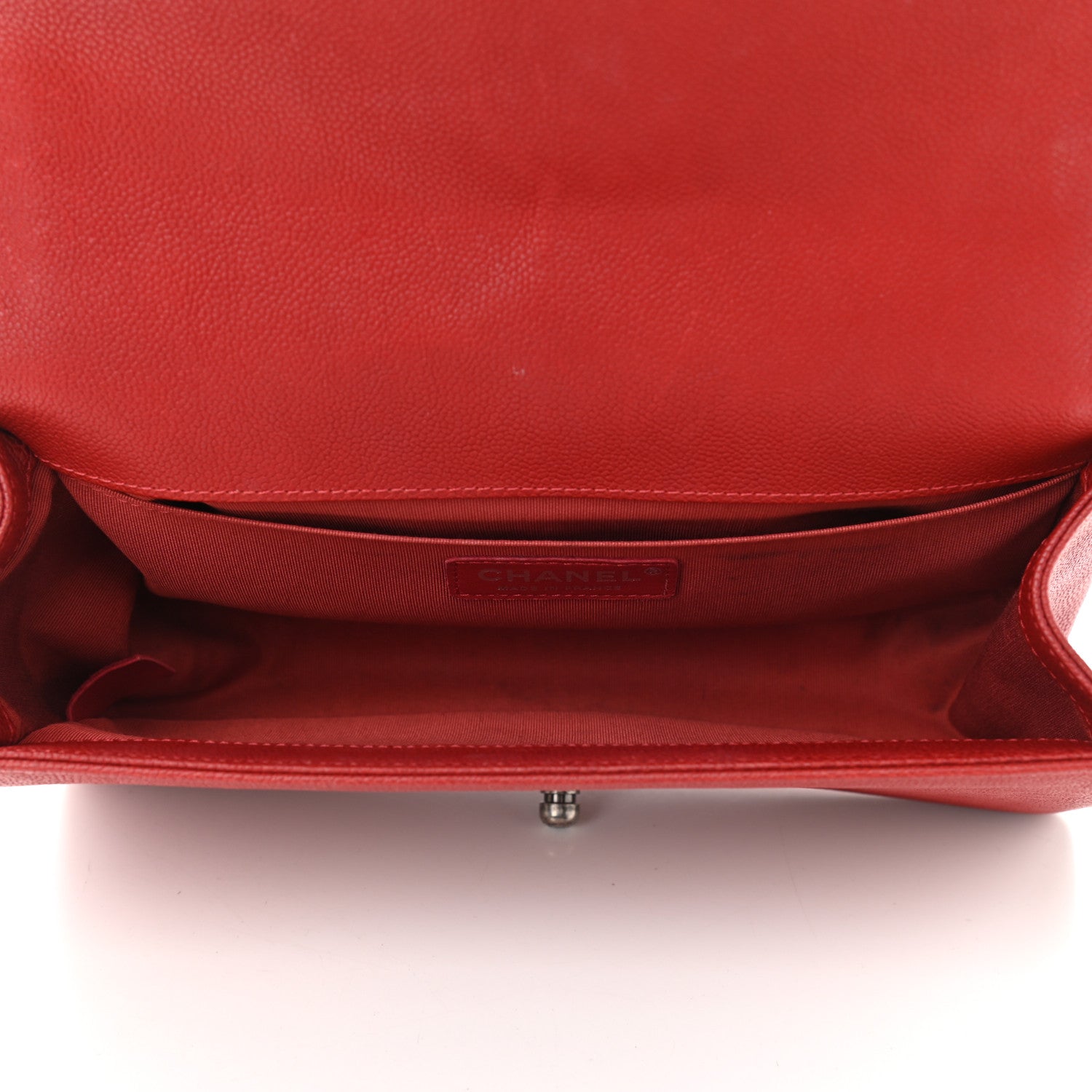 Chanel Caviar Quilted Medium Boy Flap Dark Red 5 of 17