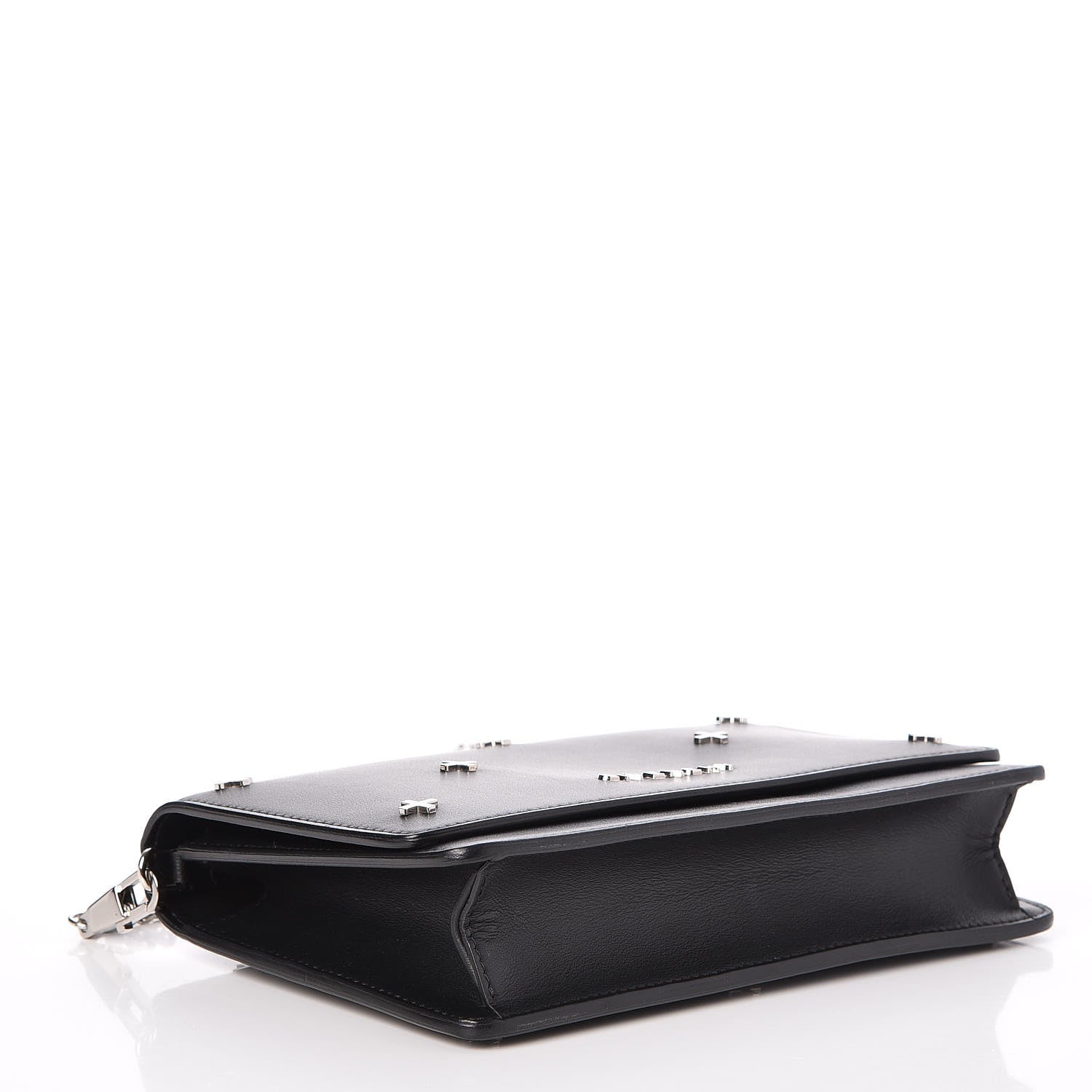 Givenchy Calfskin Cross Embellished Pandora Chain Wallet Black 4 of 8