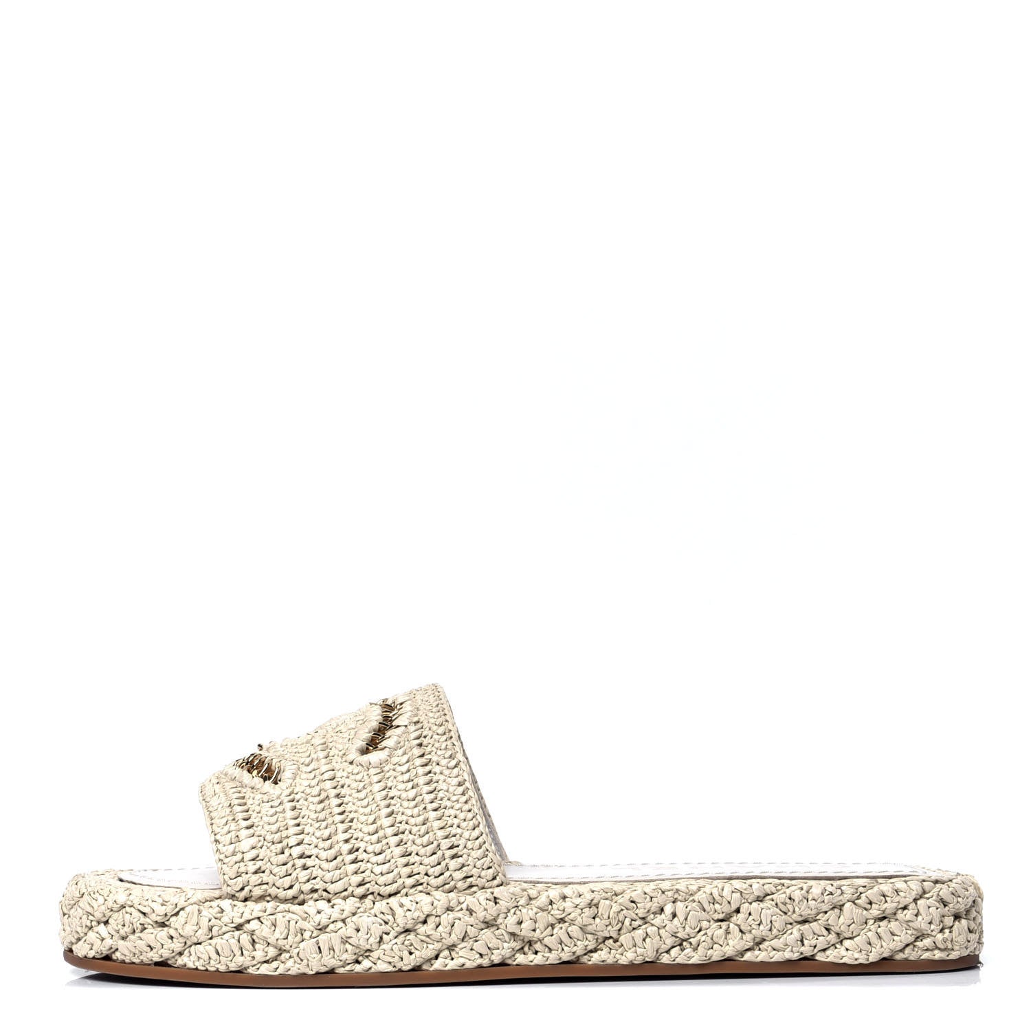Chanel Braided Cord CC Mules 40 Light Beige 1 of 6