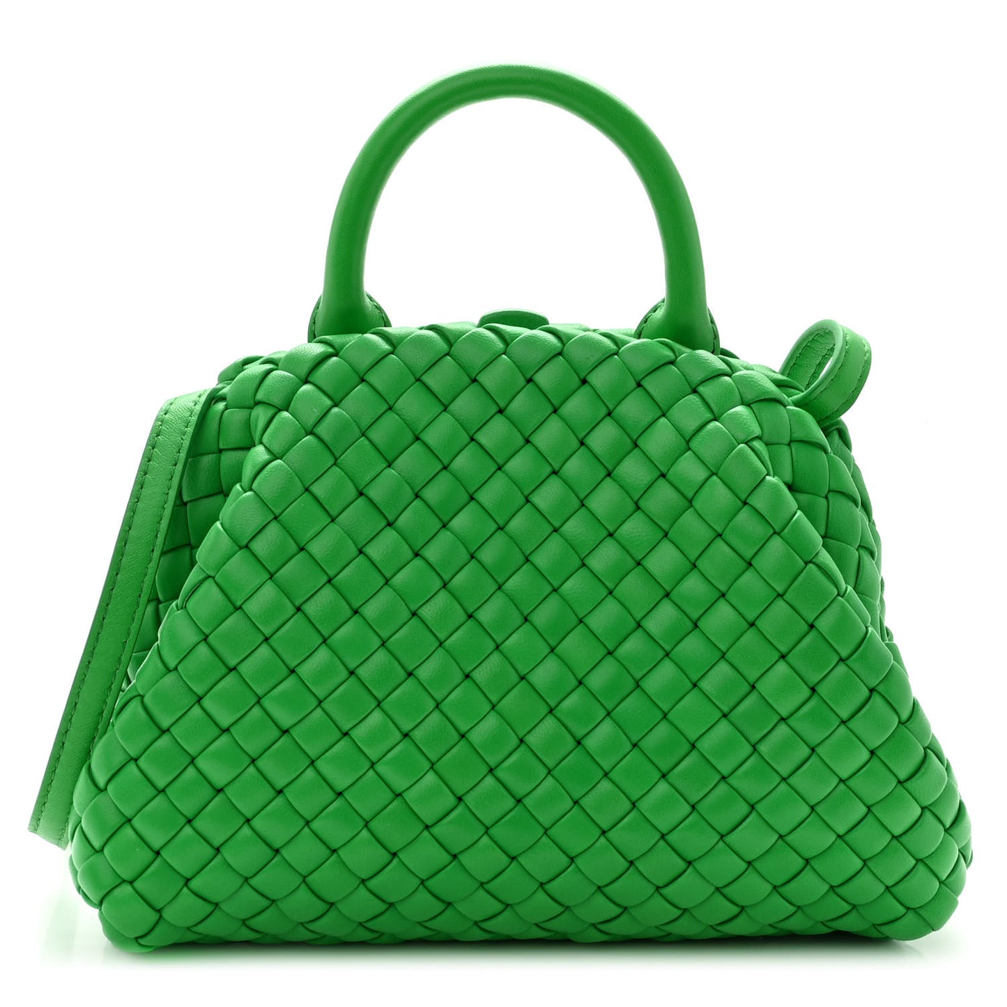 Nappa Intreccio Mini Padded Handle Bag Parakeet