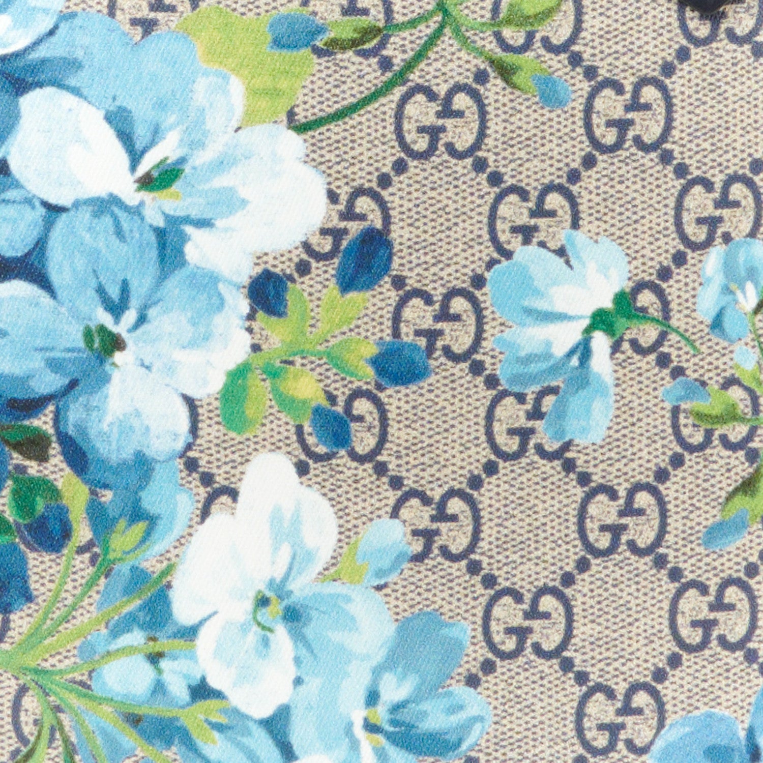 Gucci GG Supreme Monogram Blooms Small Reversible Tote Beige Blue Navy 8 of 10