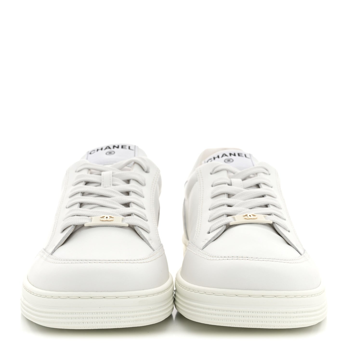 Calfskin Mens CC Sneakers 43 White