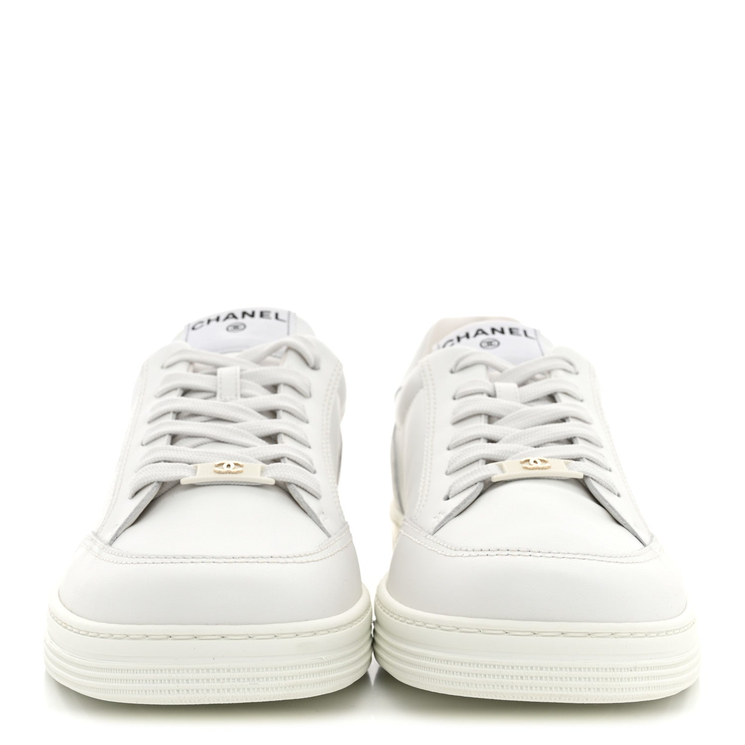 Chanel Calfskin Mens CC Sneakers 43 White 3 of 9
