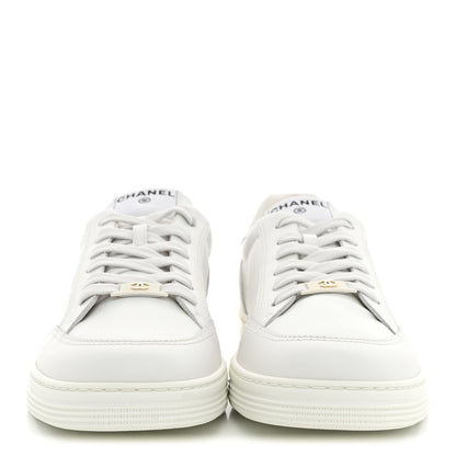 Chanel Calfskin Mens CC Sneakers 43 White 3 of 9
