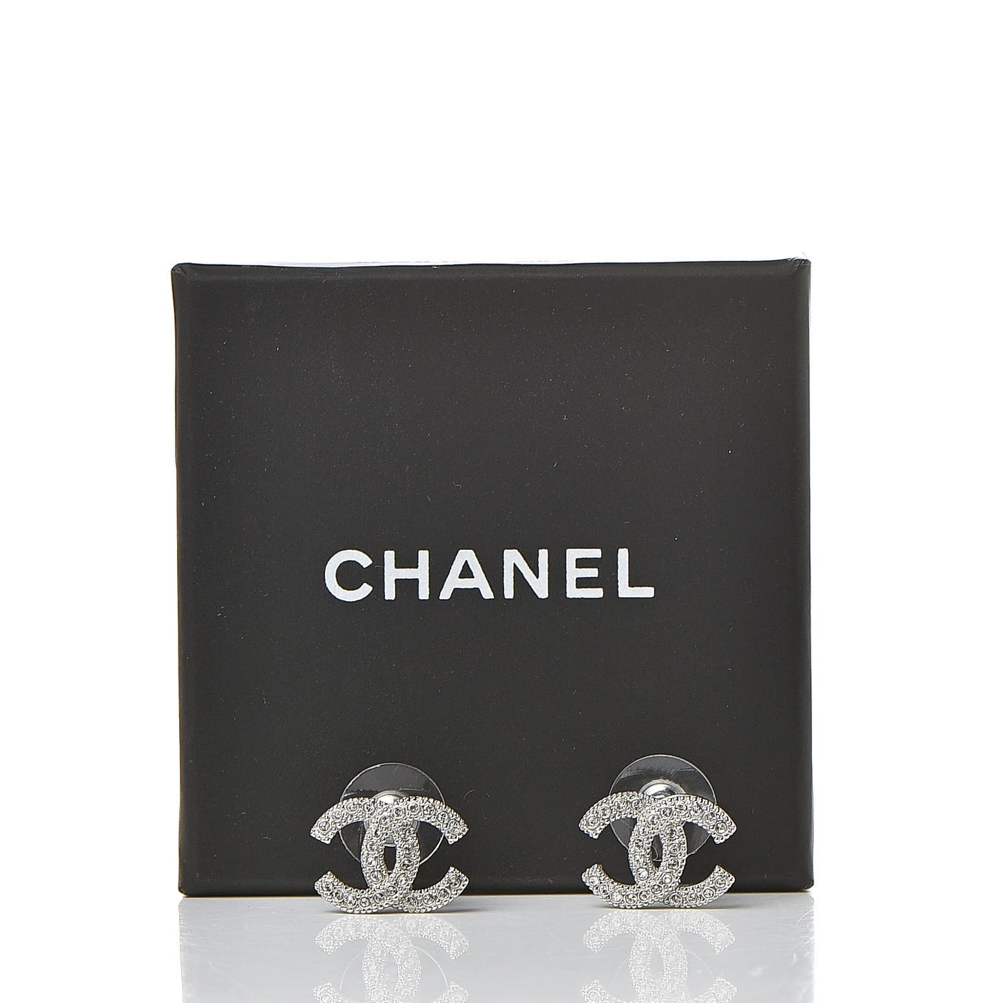 Crystal CC Earrings Silver