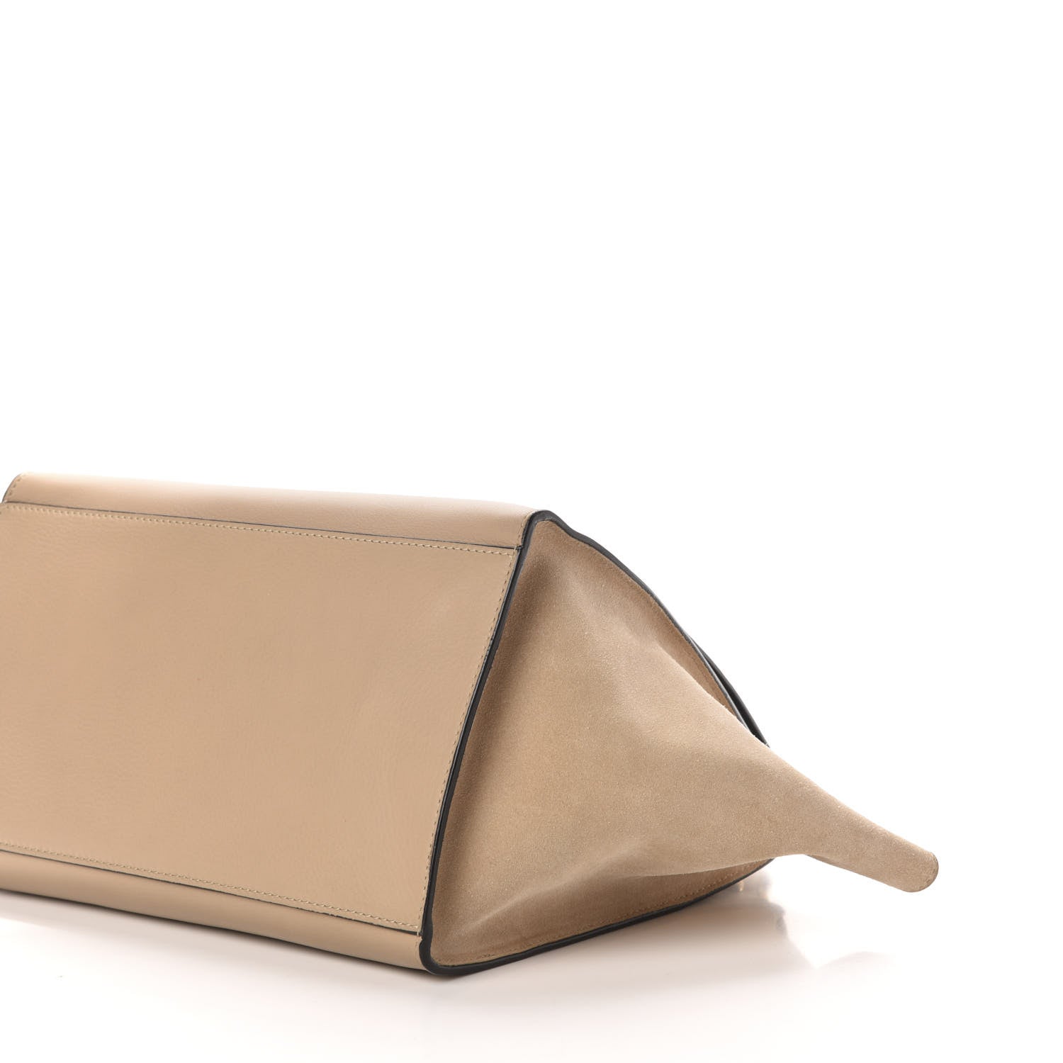 Celine Smooth Calfskin Suede Medium Trapeze Sahara 10 of 13