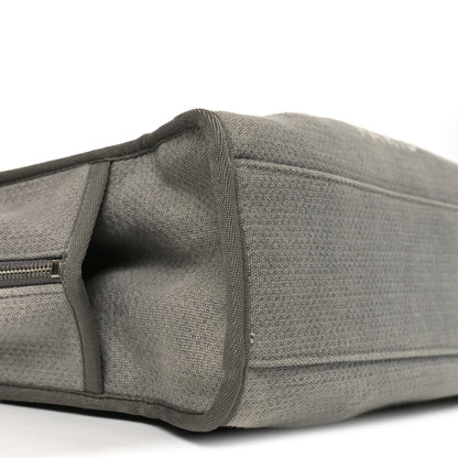 Chanel Denim Deauville Bowling Bag Grey 9 of 10