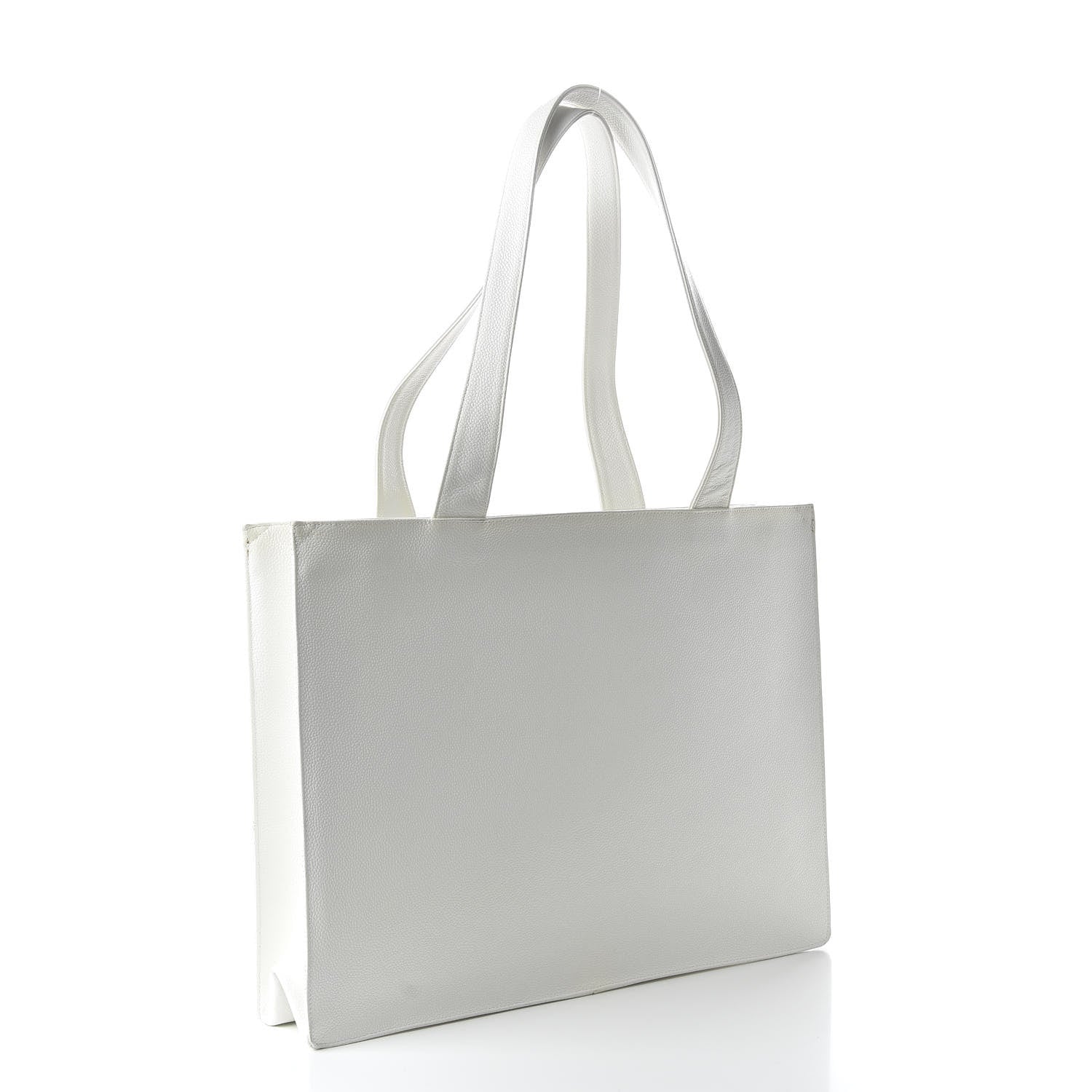 Chanel Caviar CC Tote White 3 of 12