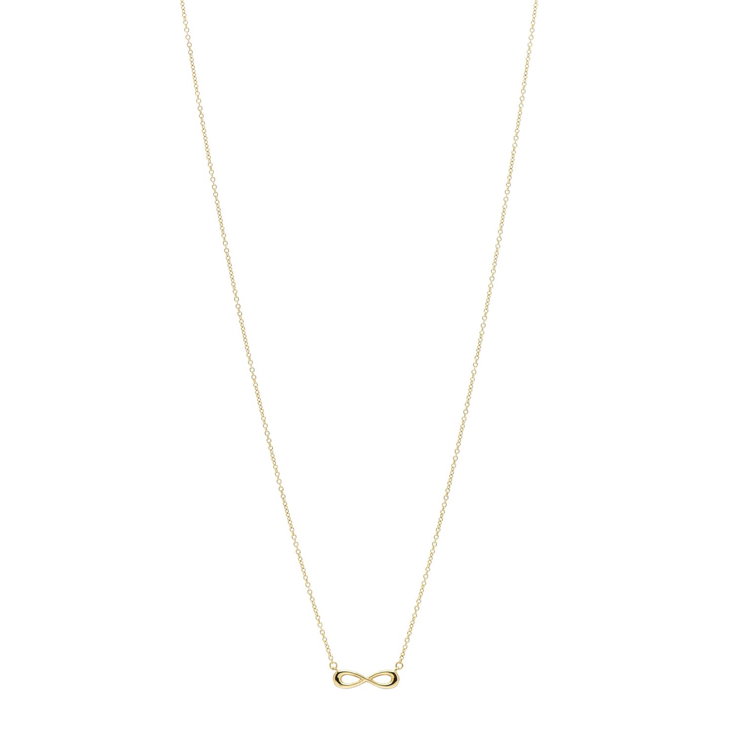 18K Yellow Gold Infinity Pendant Necklace