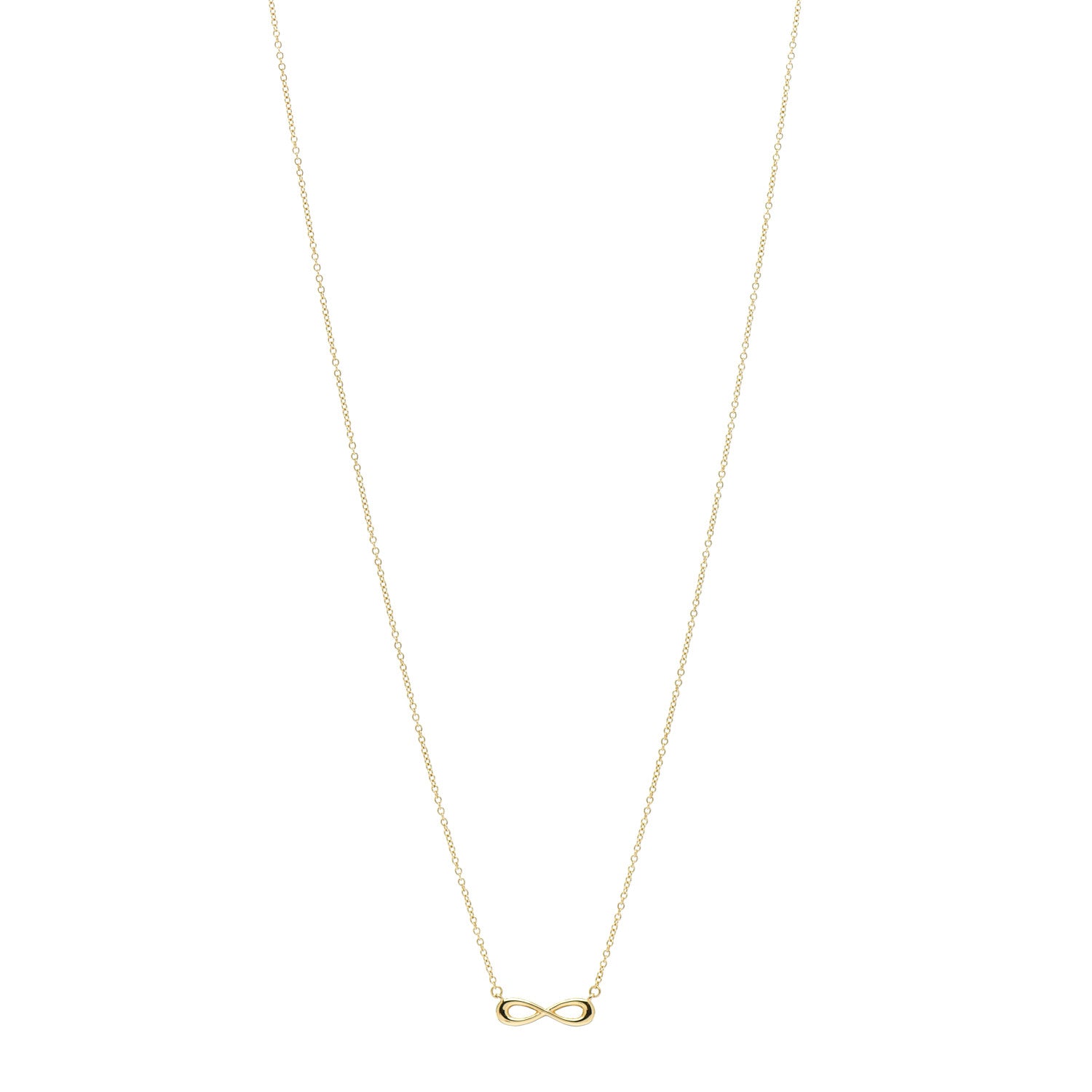 Tiffany 18K Yellow Gold Infinity Pendant Necklace 1 of 5