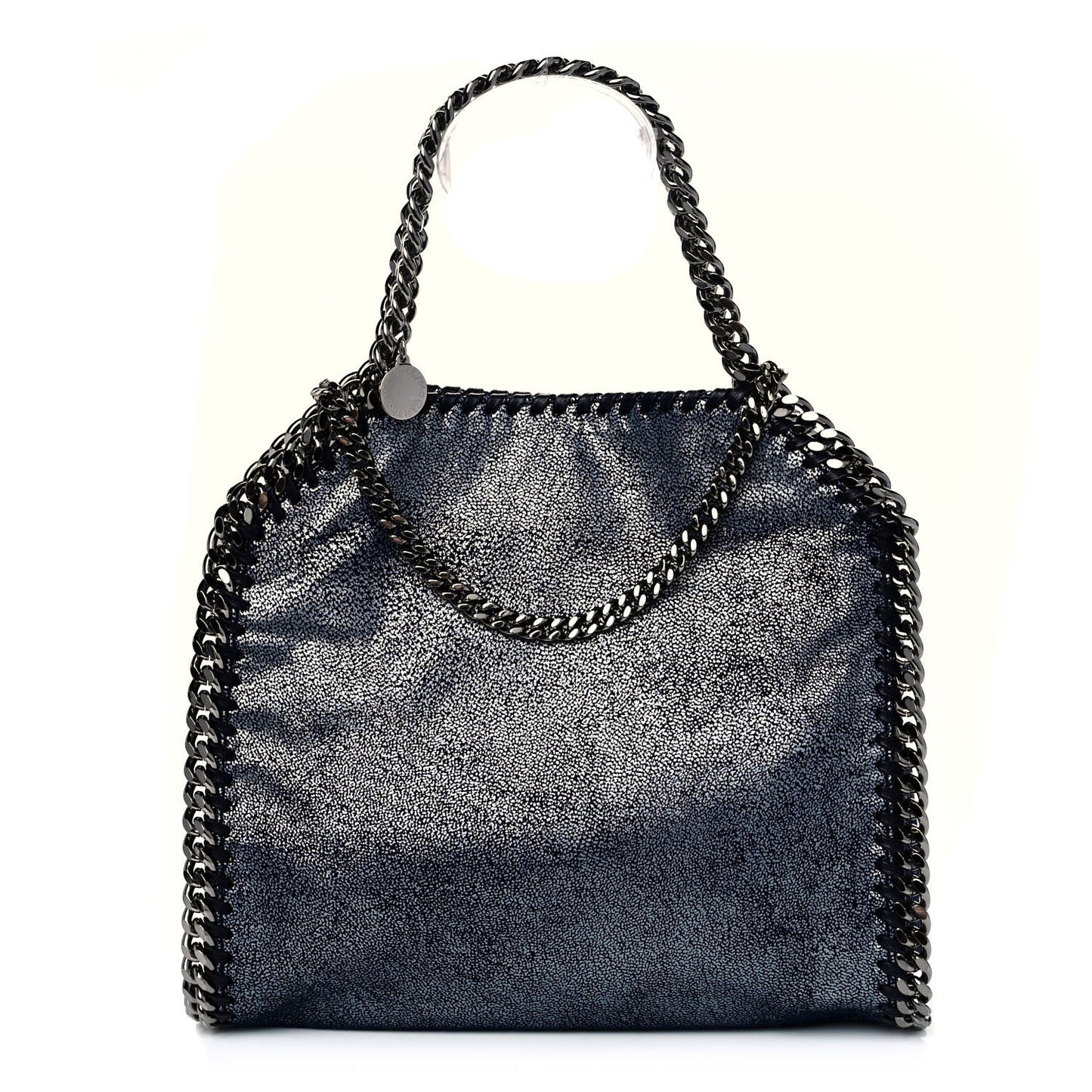 Chamois Shiny Dotted Mini Falabella Crossbody Navy
