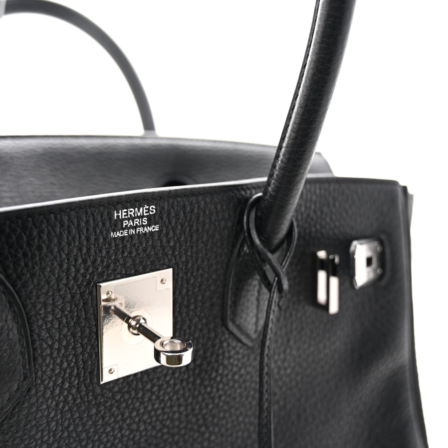 Hermes Taurillon Clemence Birkin 30 Black 6 of 10