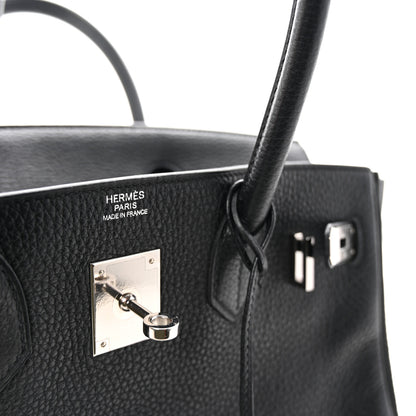 Hermes Taurillon Clemence Birkin 30 Black 6 of 10