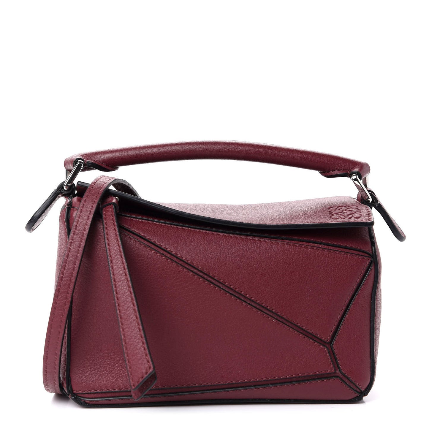 Calfskin Mini Puzzle Bag Wine
