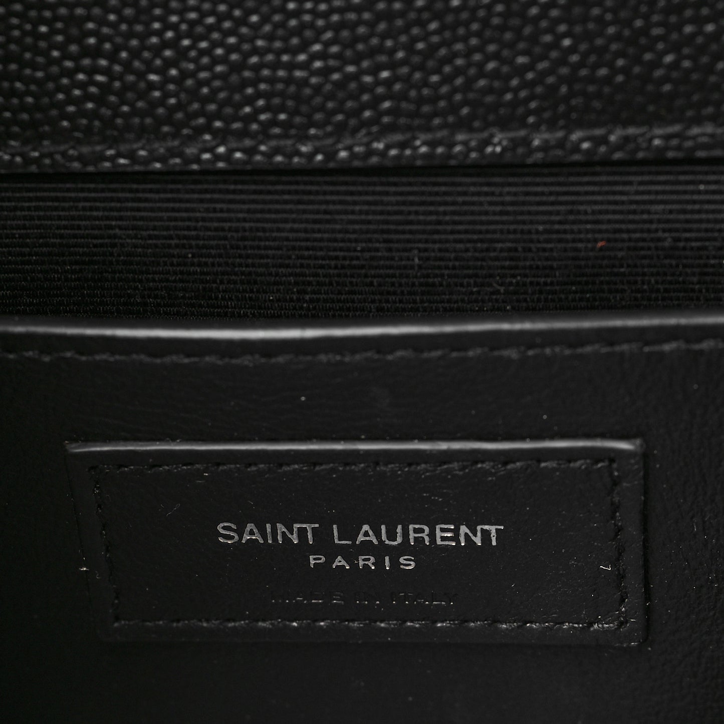 Grain De Poudre Textured Mixed Matelasse Triquilt Medium Monogram Satchel Black