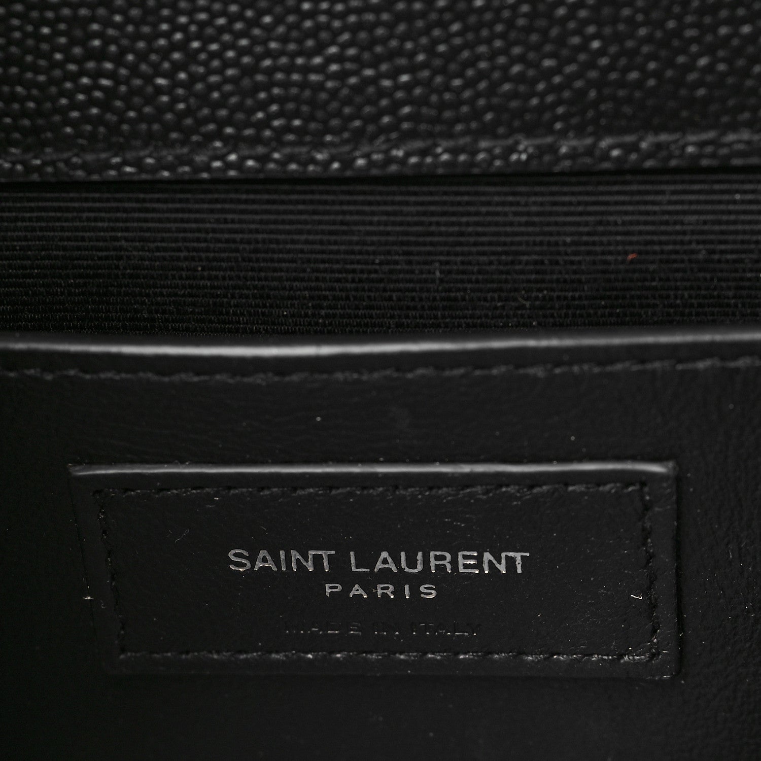 Saint Laurent Grain De Poudre Textured Mixed Matelasse Triquilt Medium Monogram Satchel Black 5 of 5