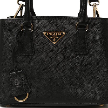 Prada Saffiano Lux Micro Galleria Shoulder Bag Black 9 of 12