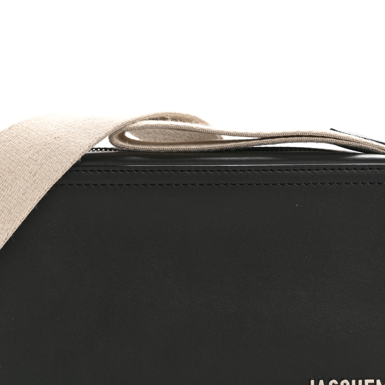 Jacquemus Smooth Calfskin Le Cuerda Horizontal Black 7 of 9