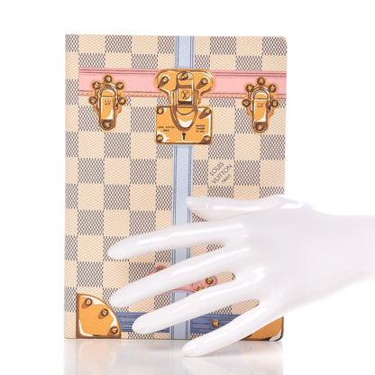 Louis Vuitton Damier Azur Summer Trunks Clemence Notebook MM 2 of 7