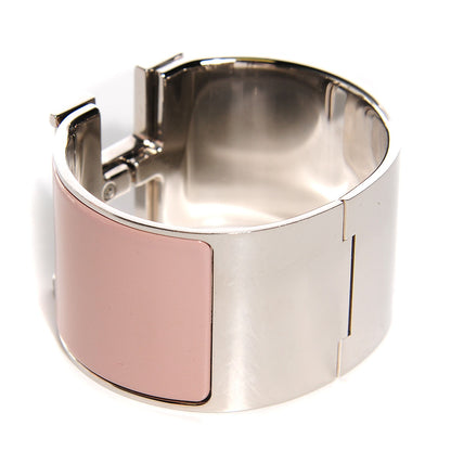 Hermes Enamel Extra Wide Clic Clac H Bracelet GM Rose Poudre 3 of 6