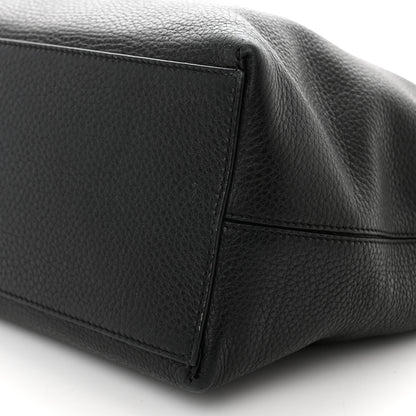 Valentino Garavani Grained Calfskin Rockstud Shoulder Tote Black 9 of 13