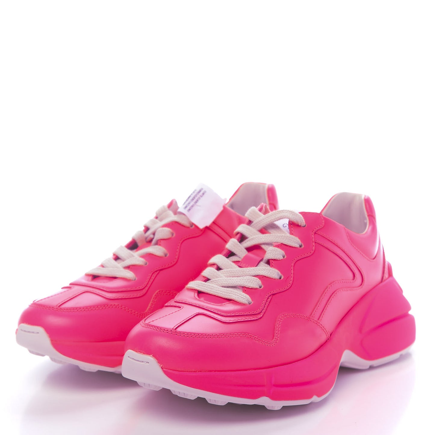 Calfskin Womens Rhyton Sneakers 36 Fluo Fuxia