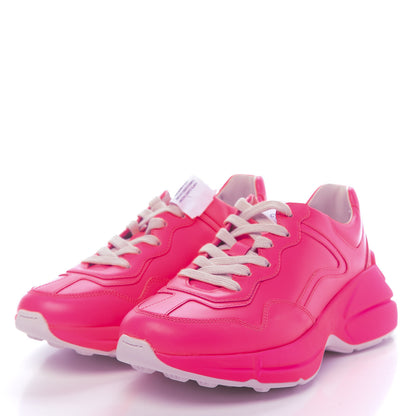 Gucci Calfskin Womens Rhyton Sneakers 36 Fluo Fuxia 3 of 9