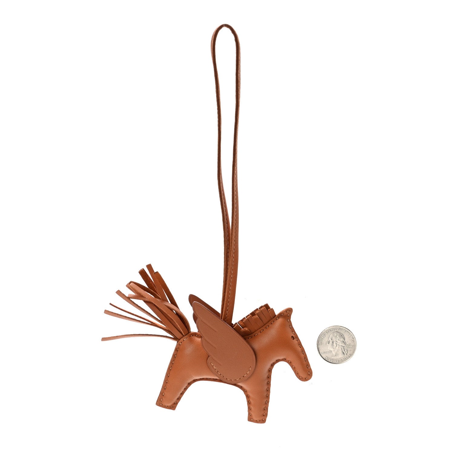 Hermes Milo Lambskin Swift Grigri Rodeo Pegase Horse Bag Charm PM Gold 2 of 4