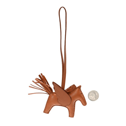 Hermes Milo Lambskin Swift Grigri Rodeo Pegase Horse Bag Charm PM Gold 2 of 4