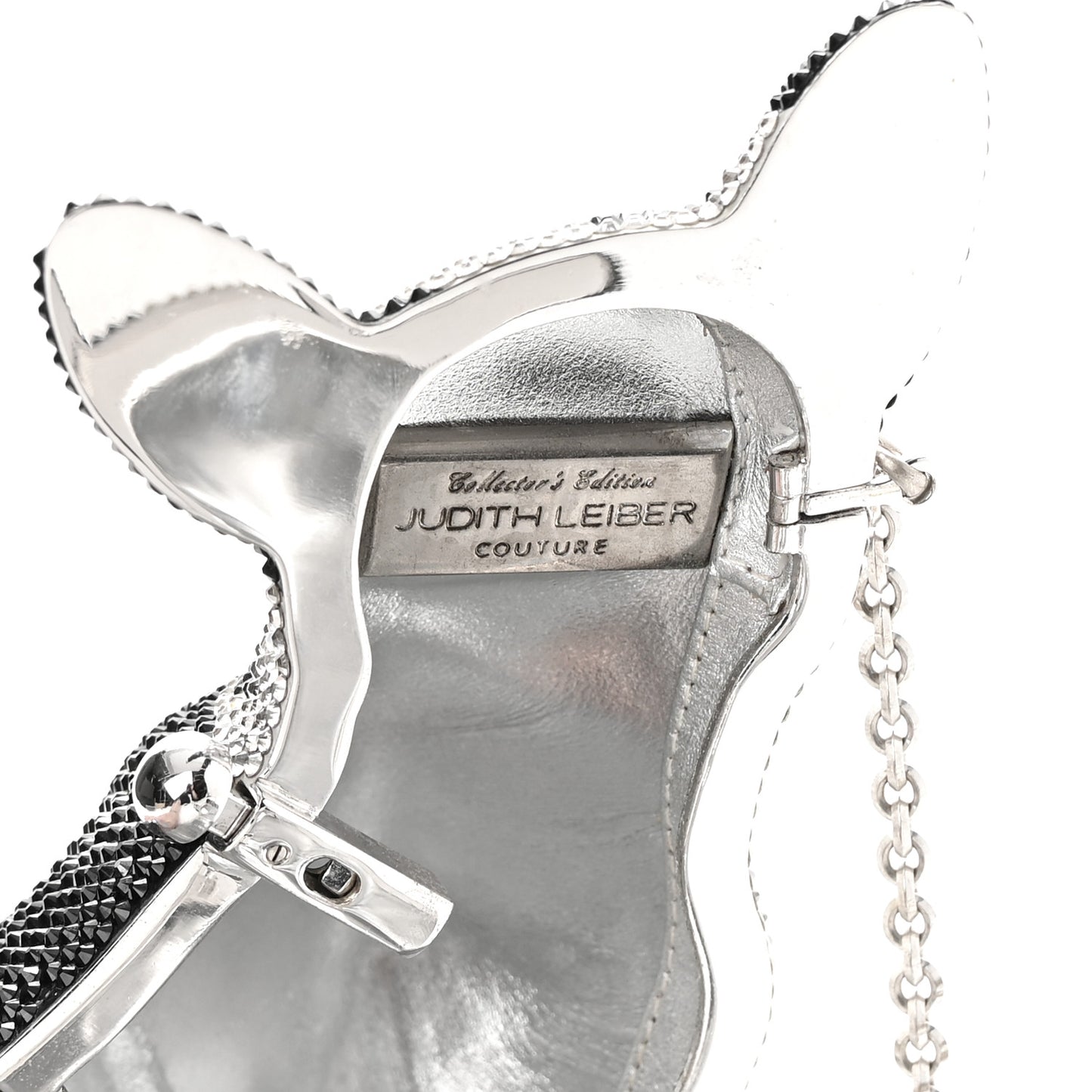 Crystal French Bulldog Fred Minaudiere Clutch