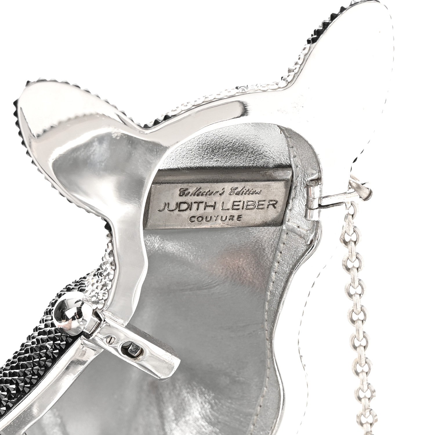 Judith Leiber Crystal French Bulldog Fred Minaudiere Clutch 6 of 14